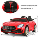12V Kids Ride On Car Mercedes Benz AMG GTR with Remote and LED Lights-Red