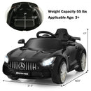 12V Licensed Mercedes Benz Kids Ride-On Car with Remote Control-Black