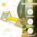 3 in 1 Kids Climbing Ladder Set 2 Triangle Climbers with Ramp for Sliding