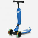 2 in 1 Kids Kick Scooter with Flash Wheels for Girls Boys from 1.5 to 6 Years Old-Blue