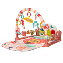 Baby Kick and Play Gym Mat Activity Center with Detachable Piano for Bedroom-Pink