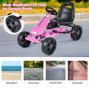 Outdoor Kids 4 Wheel Pedal Powered Riding Kart Car-Pink