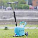 3 in 1 Storage Kids Kick Wheel Scooter w- Adjust Handle Bar-Blue