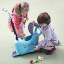 3 in 1 Storage Kids Kick Wheel Scooter w- Adjust Handle Bar-Blue