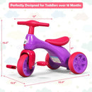 2 in 1 Toddler Tricycle Balance Bike Scooter Kids Riding Toys w- Sound & Storage-Pink