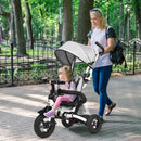 6-In-1 Kids Baby Stroller Tricycle Detachable Learning Toy Bike-Gray